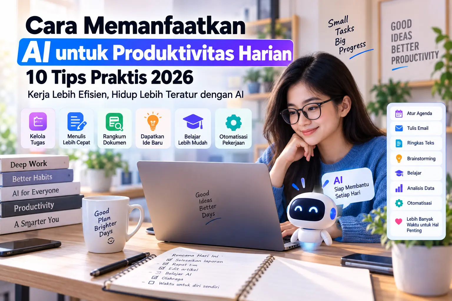 Cara Memanfaatkan AI untuk Produktivitas Harian: 10 Tips Praktis 2026
