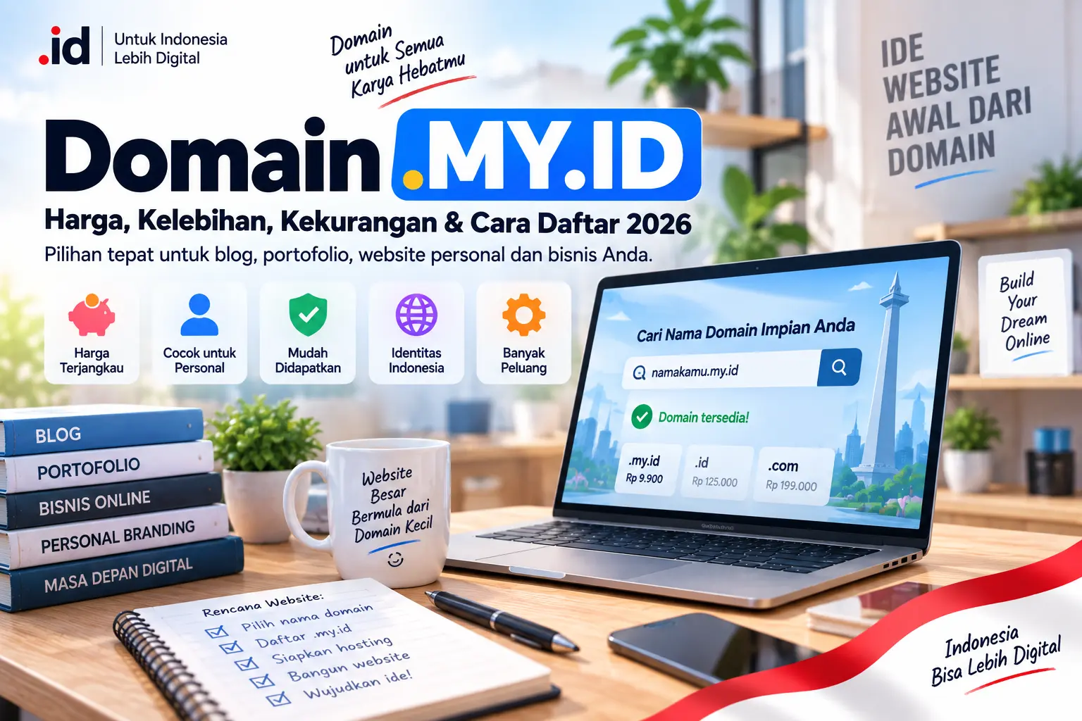 Domain MY ID 2026: Harga, Kelebihan, Kekurangan & Cara Daftar